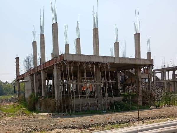 Crimson club house 2nd floor roof casting work in progress as on 07.12.2025