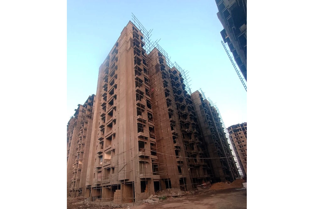 TANZANITE TOWER 2 12TH FLOOR ROOF CASTING & BRICK WORK COMPLETED. INTERNAL PLASTER,PUTTY,TILES,ELECTRICAL &PLUMBING WORK IN PROGRESS.  EXTERNAL PLASTER WORK  IN PROGRESS AS ON JAN2026